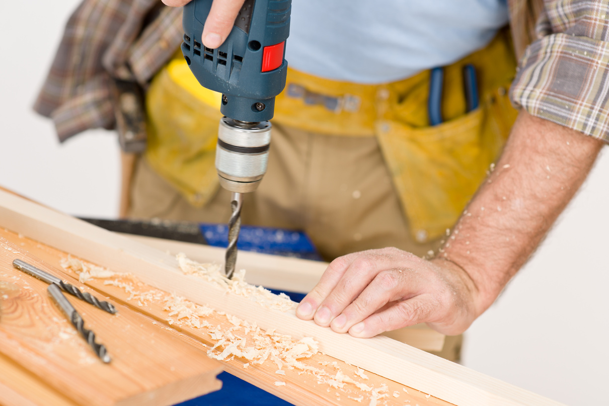 Home Improvement - Handyman Drilling Wood